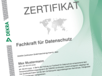 Rezertifizierung Fachkraft für Datenschutz DEKRA Zertifikat Datenschutzbeauftragter